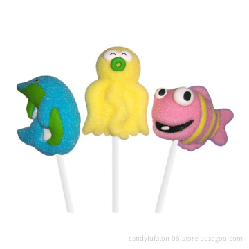 Gift box packed cartoon animal marshmallow lollipop candy